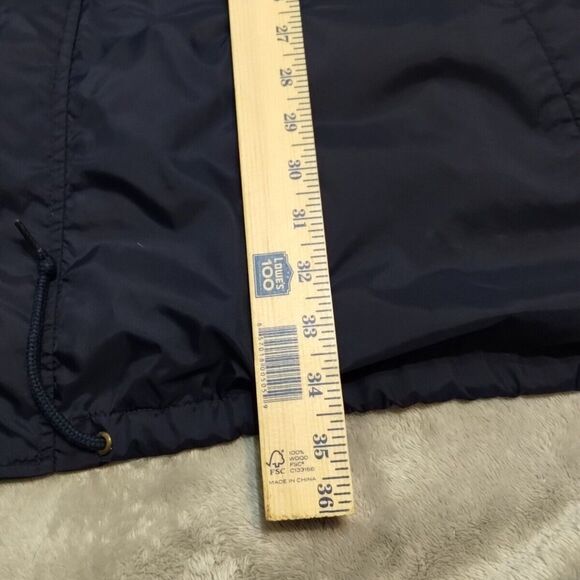 vintage adidas jacket Mens Size 2XL Navy Zip Button Parka - Picture 10 of 15